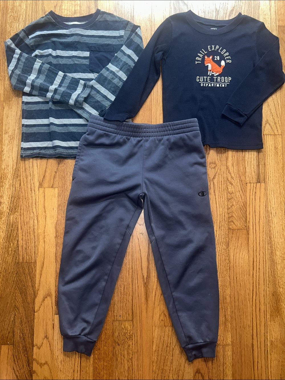 Champion Kids Navy Jogger Pants and Long Sleeve Shirts size Small / 6